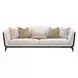 Paris Chic Cremini and Espresso 100" Sofa