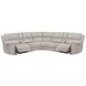 Easton Steamboat Quartz Leather 7 Piece Modular Zero Gravity Power Reclining Sectional with USB Charging