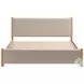 Hadi Beige And Natural King Upholstered Panel Bed