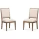 Valmont Beige Upholstered Side Chair Set of 2
