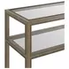 Glaze Quartz Rectangular Glass Top Console Table