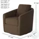 Daisey Berber Walnut Swivel Glider
