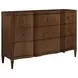 Vantage Warm Brown 9 Drawer Tourmaline Richmond Dresser with Rectangular Landscape Mirror