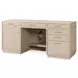 Marlowe Polished Limestone 60" Credenza Desk