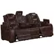 Chester Brown Reclining Living Room Set with USB Charging and LED