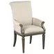Savona Versaille Painted Upholstered Camille Arm Chair with Nailhead Trim Set of 2
