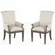 Savona Versaille Painted Upholstered Camille Arm Chair with Nailhead Trim Set of 2