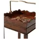 Althorp Ramsey Mahogany and Gold Square Georgian Butler Accent Table