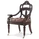 Althorp Antique Buffalo Brown Leather Upholstered Ad Victoriam Arm Chair with Nailhead Trim