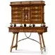 The Butler's Antique Ramsey Mahogany Speciality 12 Drawer And 2 Shelves Cocktail Cabinet