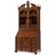 Althorp Italian Gold Rub And Ramsey Mahogany 54" Drawer Secretary Cabinet