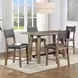 Aubrey Brown and Gray Counter Height Chair Set of 2
