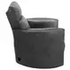 Arcadia Vintage Slate Leather Swivel Glider Power Recliner with USB Charging