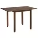 Alexa Espresso and Brown Upholstered 3 Piece Dining Set with Drop Leaf Table