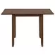 Alexa Espresso and Brown Upholstered 3 Piece Dining Set with Drop Leaf Table
