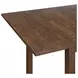 Alexa Espresso and Brown Upholstered 3 Piece Dining Set with Drop Leaf Table