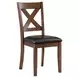 Alexa Espresso and Brown Upholstered 3 Piece Dining Set with Drop Leaf Table