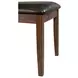 Alexa Espresso and Brown Upholstered 3 Piece Dining Set with Drop Leaf Table