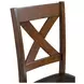 Alexa Espresso and Brown Upholstered 3 Piece Dining Set with Drop Leaf Table