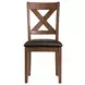 Alexa Espresso and Brown Upholstered 3 Piece Dining Set with Drop Leaf Table