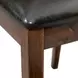 Alexa Espresso and Brown Upholstered 3 Piece Dining Set with Drop Leaf Table