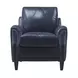 Ashton Midnight Blue Top Grain Leather Living Room Set with Nailhead Trim