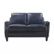 Ashton Midnight Blue 59" Top Grain Leather Loveseat with Nailhead Trim
