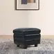 Ashton Midnight Blue Top Grain Leather Ottoman