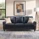 Ashton Midnight Blue 82" Top Grain Leather Sofa with Nailhead Trim