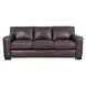 Nova Bomber Walnut 93" Top Grain Leather Sofa