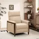 Alice Cashmere Stone Leather Zero Gravity Power Recliner with Power Headrest and USB Charging