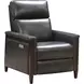 Alice Elway Dark Gray Leather Zero Gravity Power Recliner with Power Headrest and USB Charging
