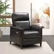 Alice Elway Dark Gray Leather Zero Gravity Power Recliner with Power Headrest and USB Charging