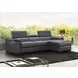 Allegra Slate Gray Leather Power Reclining RAF Sectional