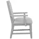 Fiona Mist Gray Upholstered Dining Arm Chair Set of 2