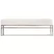 Aventura Frosted Nickel Upholstered Bench