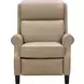 Amber Cashmere Stone Leather Push Thru The Arms Recliner