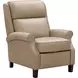 Amber Cashmere Stone Leather Push Thru The Arms Recliner