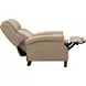 Amber Cashmere Stone Leather Push Thru The Arms Recliner