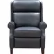 Amber Santa Fe Ocean Leather Dual Power Recliner with Power Headrest and USB Charging