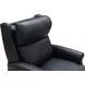 Amber Santa Fe Ocean Leather Dual Power Recliner with Power Headrest and USB Charging