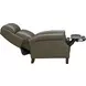 Amber Oasis Olive Leather Dual Power Recliner with Power Headrest and USB Charging