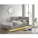 Juniper Grey Twin Upholstered Platform Bed