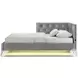 Juniper Grey Twin Upholstered Platform Bed
