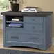 Americana Modern Denim Functional File Cabinet With Power Center
