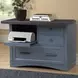 Americana Modern Denim Functional File Cabinet With Power Center