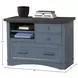 Americana Modern Denim Functional File Cabinet With Power Center