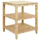 Amie Matte Burl Wood 3 Tier Square Side Table