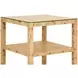 Amie Matte Burl Wood 3 Tier Square Side Table