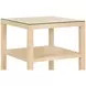 Amie Natural Grasscloth 3 Tier Square Side Table